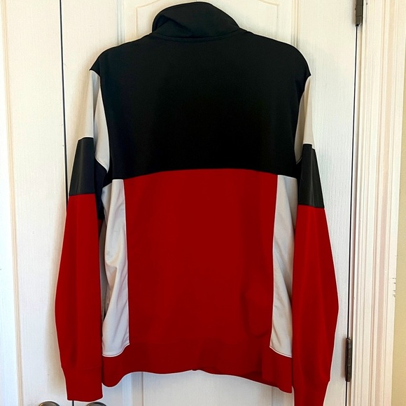 Vintage Mens Nike jacket Size Large Pockets Zipper Red white Blue Excellent - Picture 6 of 8